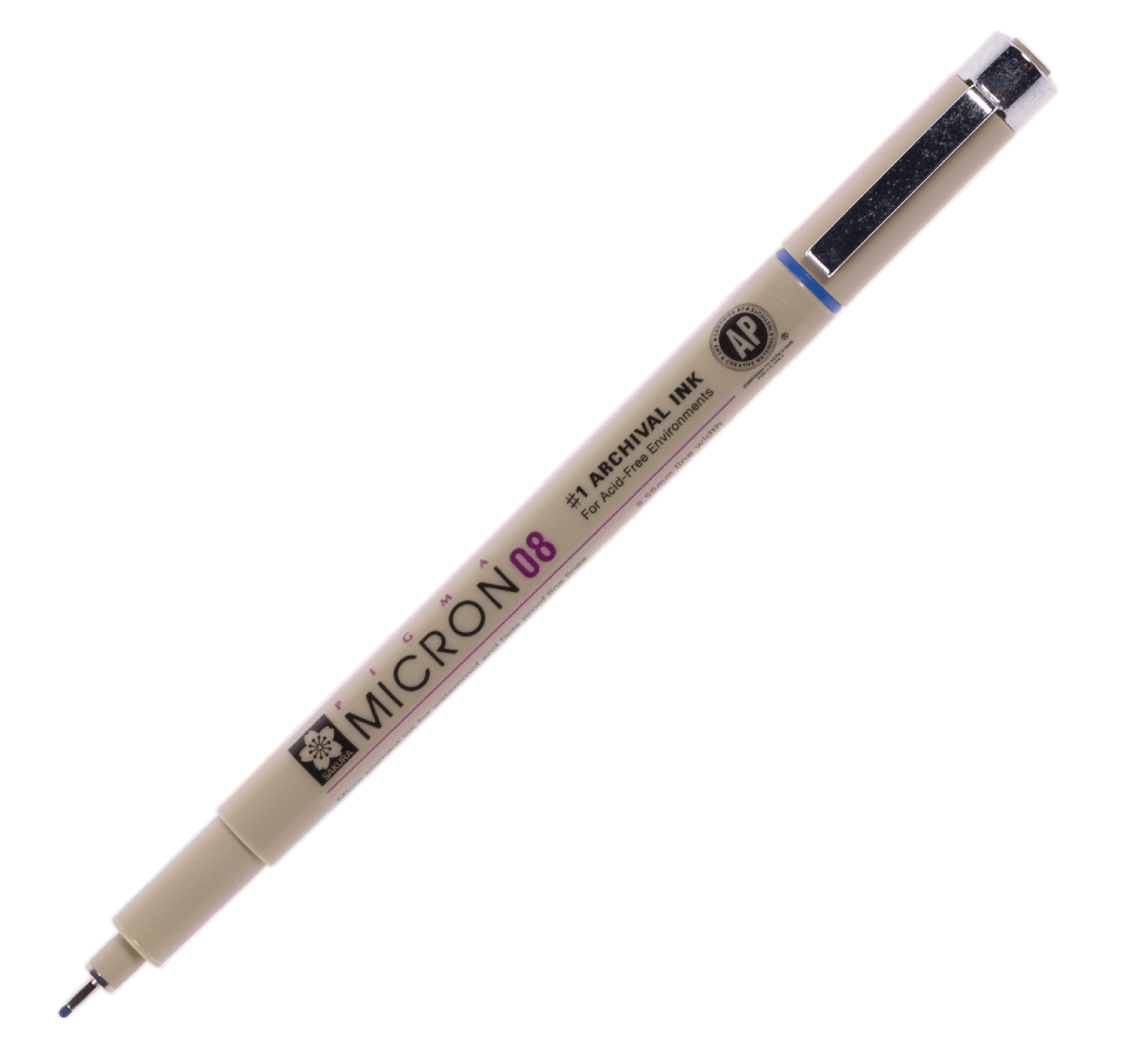 ปากกาหัวเข็ม SAKURA Pigma XSDK สีน้ำเงิน 08 ขนาด 0.50 มม.