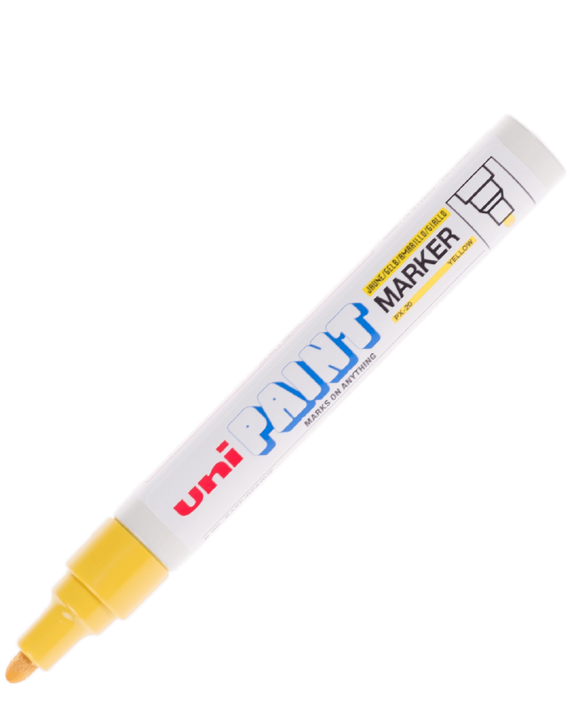 ปากกาเพ้นท์ uni PX-20 สีเหลือง 2.0 มม.