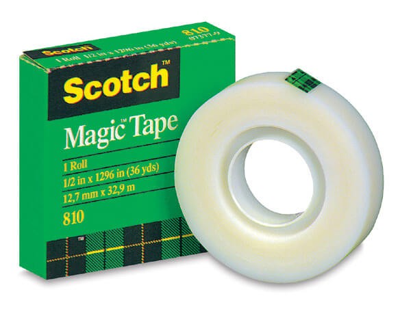 เทปขุ่นแกน 1 นิ้ว Scotch Magic Tape 810 1/2 นิ้วx36 หลา