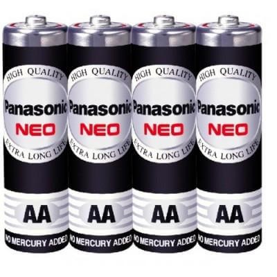 ถ่านไฟฉาย Panasonic NEO R6NT/4SL สีดำ AA (1x4ก้อน)