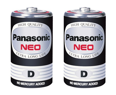 ถ่านไฟฉาย Panasonic NEO R20NT/2SL สีดำ D (1x2)