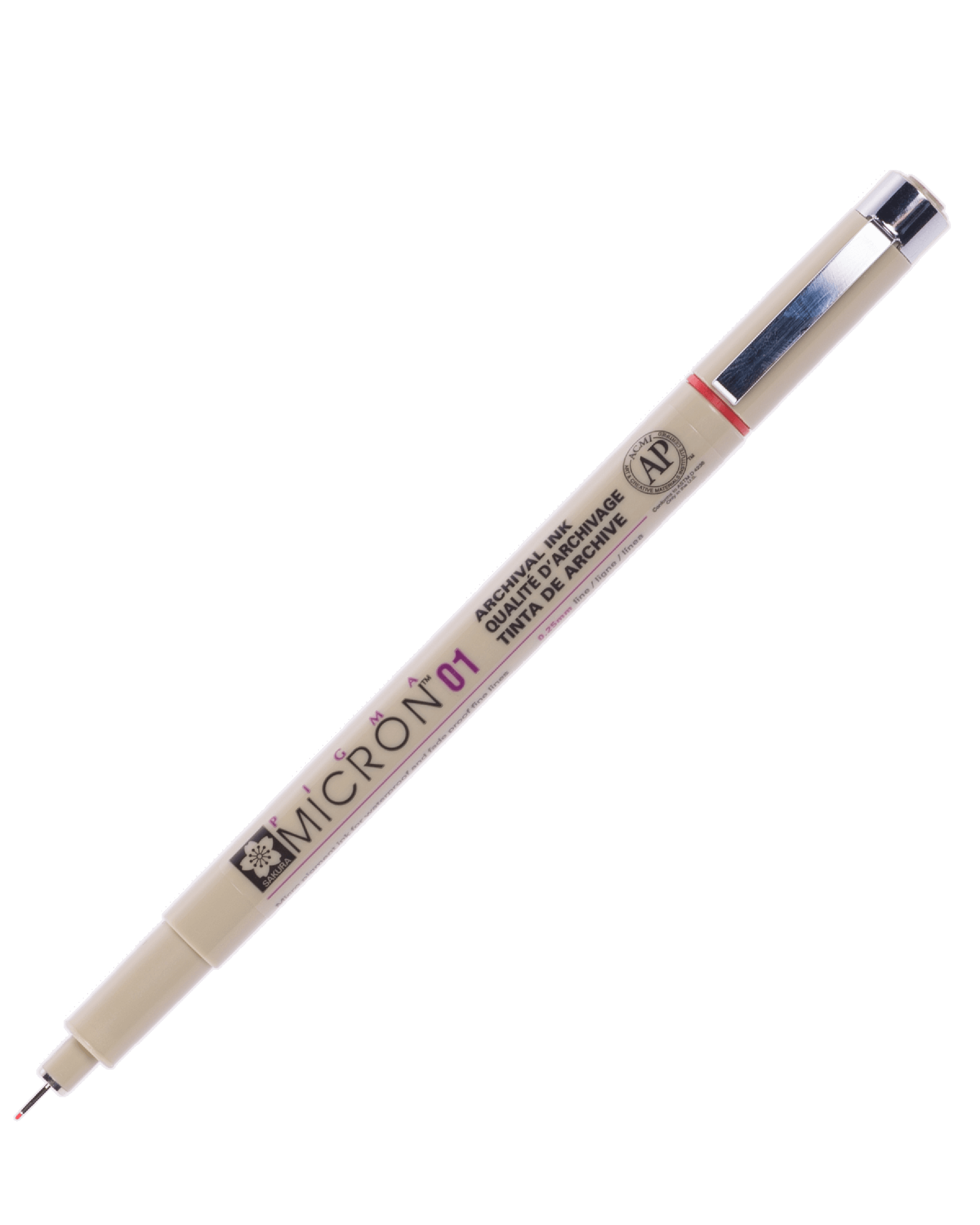 ปากกาหัวเข็ม SAKURA Pigma XSDK สีแดง 01 ขนาด 0.25 มม.