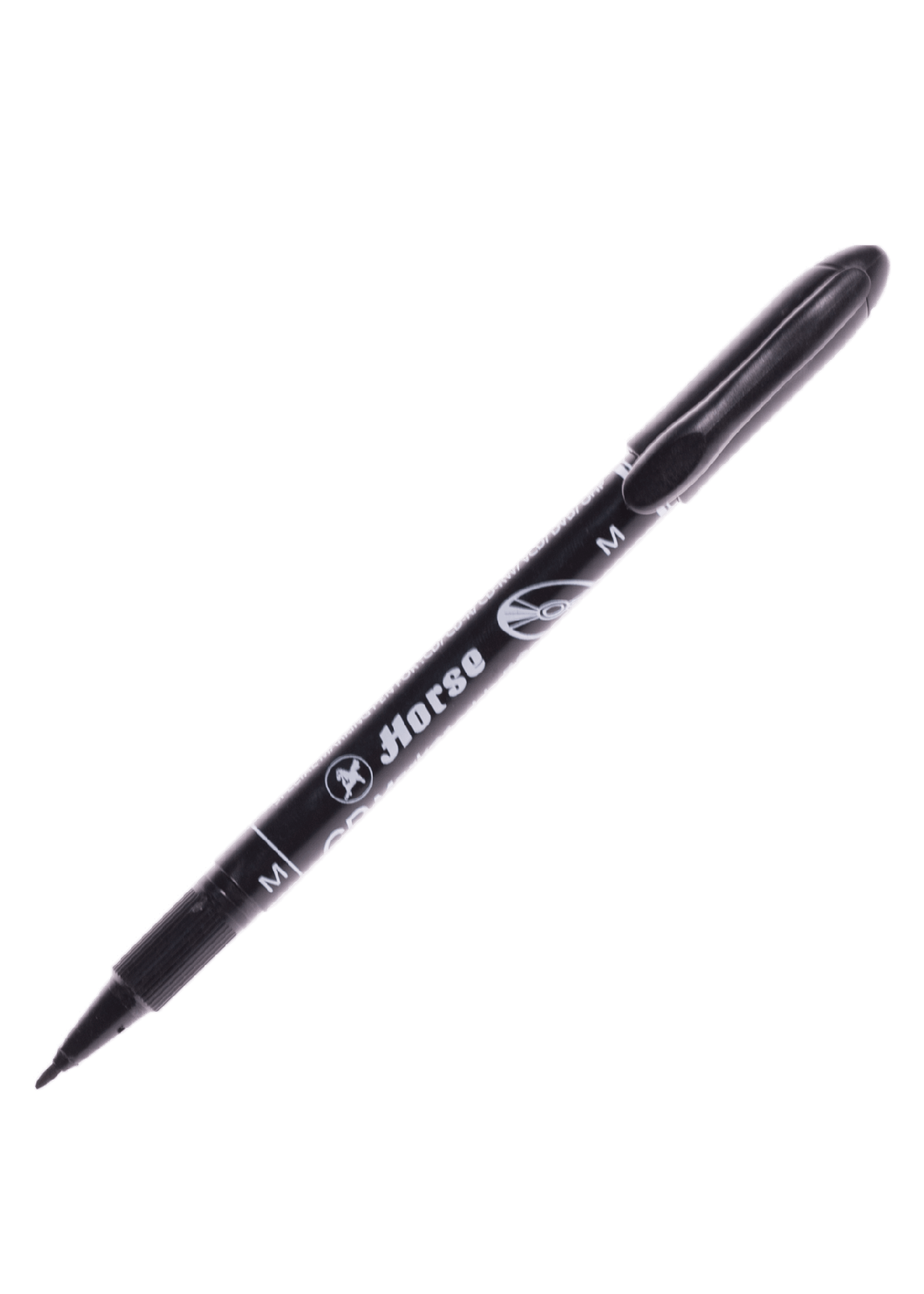 ปากกาเขียน CD ลบไม่ได้ ตราม้า H-52 (M) สีดำ 1.0 มม.