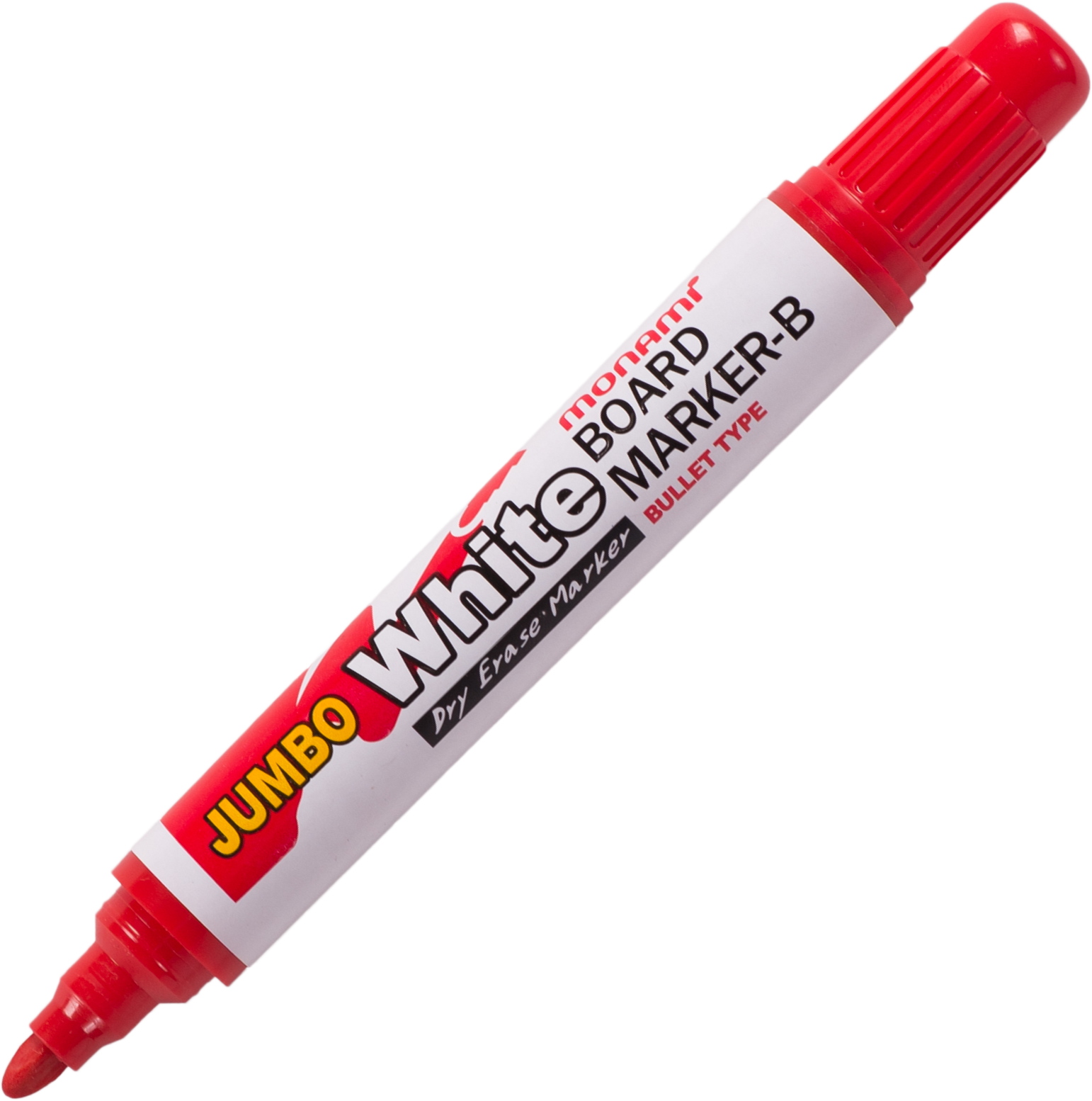 ปากกาไวท์บอร์ดโมนามิ หัวกลม รุ่นจัมโบ้ สีแดง