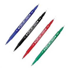 ปากกาเคมี 2 หัว ZEBRA MO-120-MC-G สีเขียว