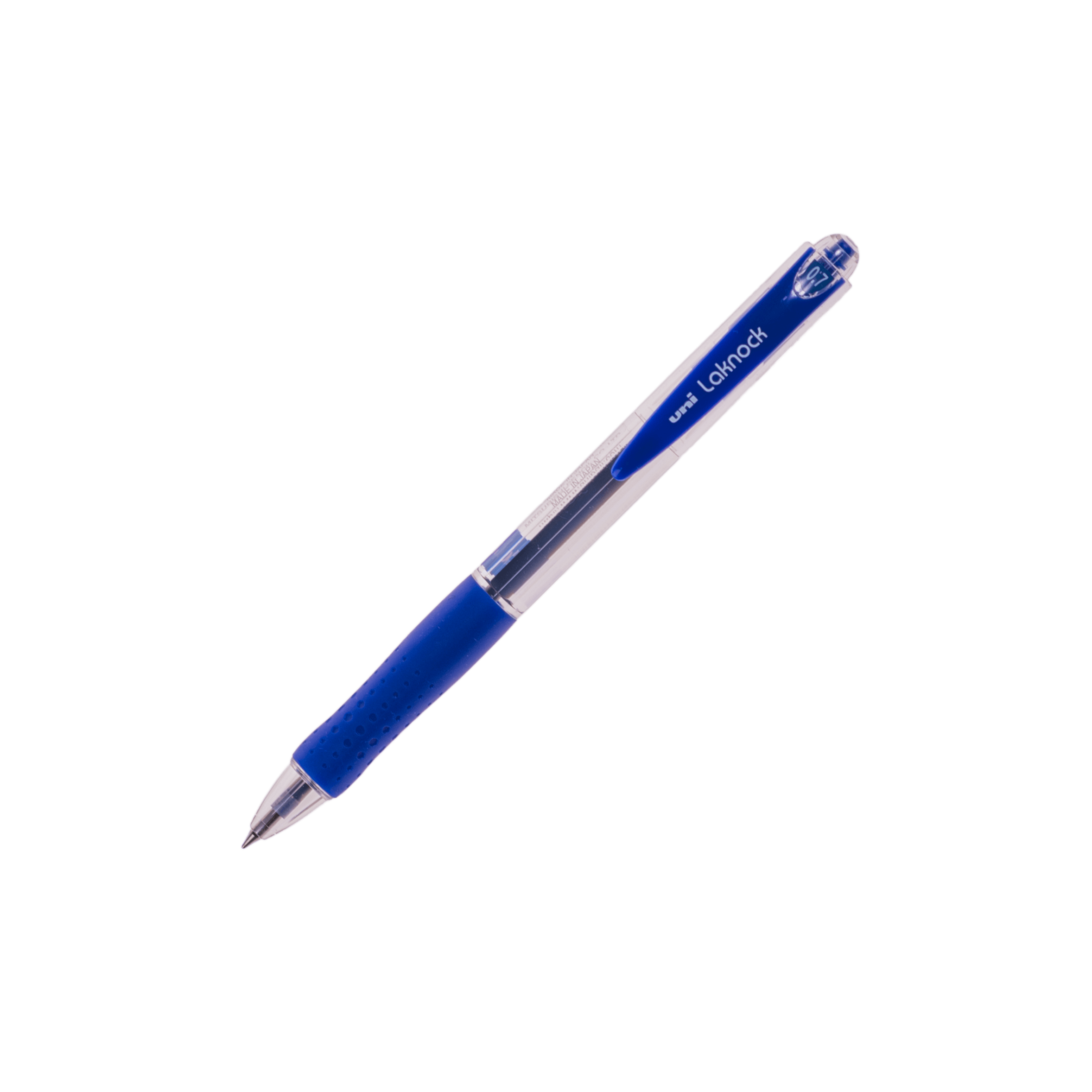 ปากกาลูกลื่นแบบกด uni Laknock SN-100 สีน้ำเงิน 0.7 มม.