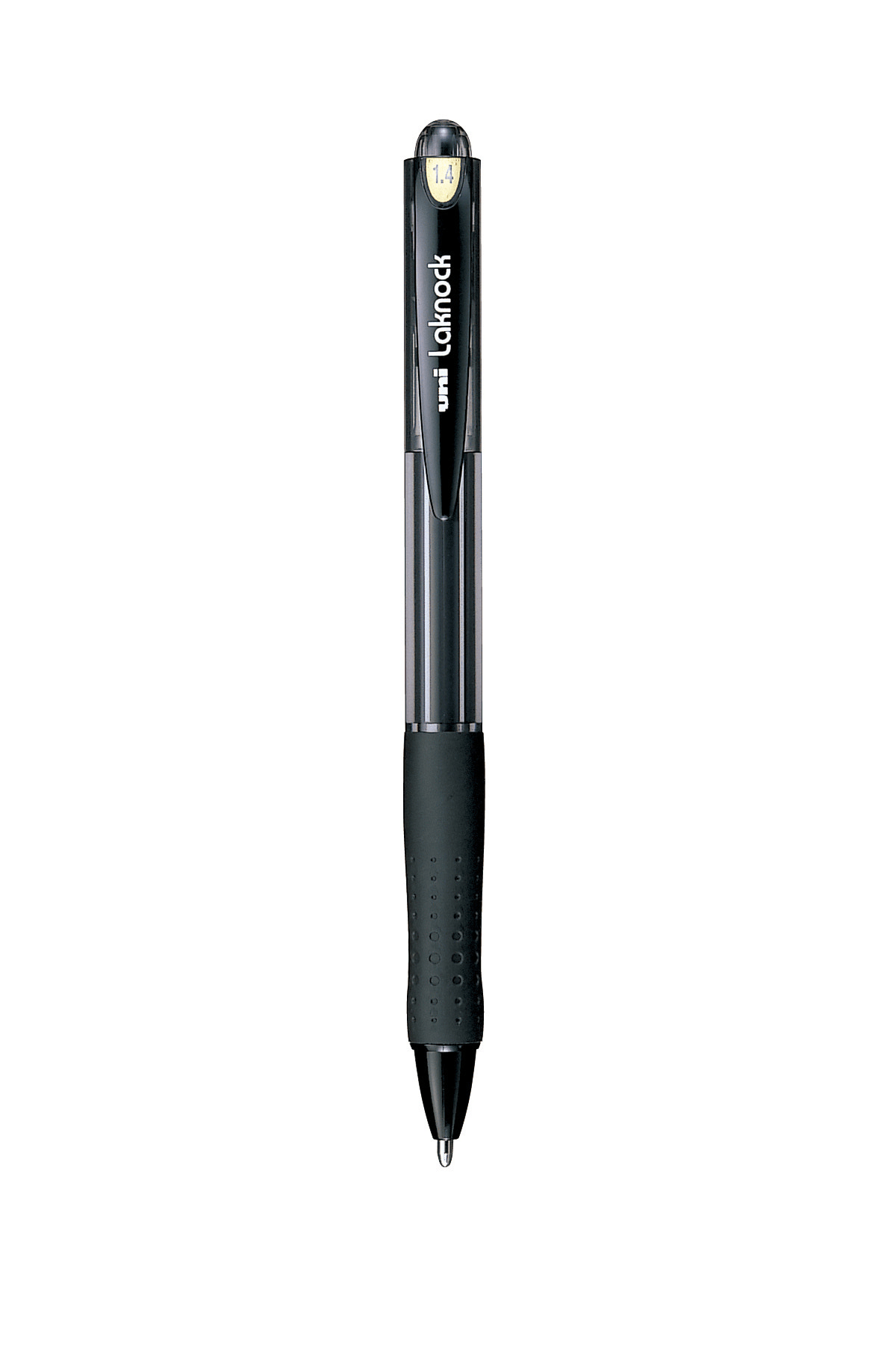 ปากกาลูกลื่นแบบกด uni Laknock SN-100 สีดำ 1.4 มม.