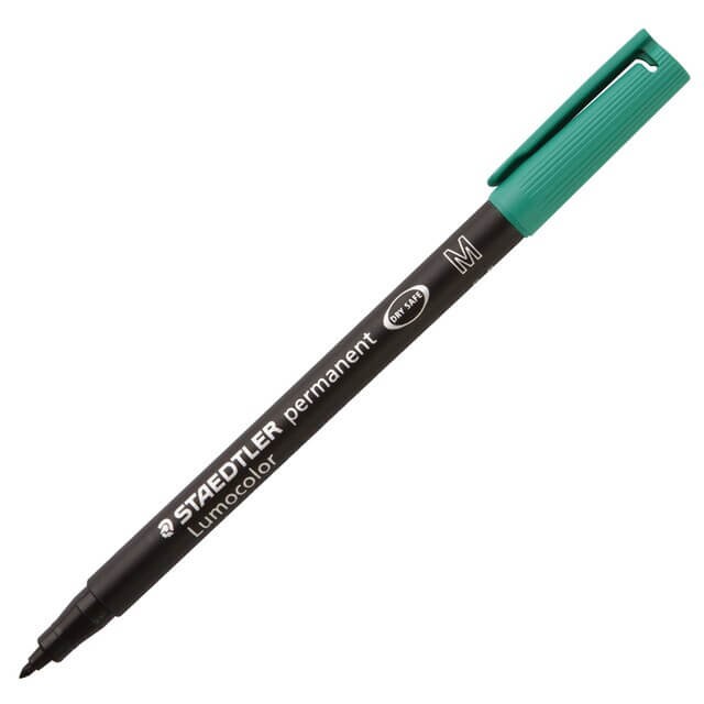 ปากกาเขียนแผ่นใส ลบไม่ได้ Staedtler 317-5 (M) สีเขียว 1.0 มม.