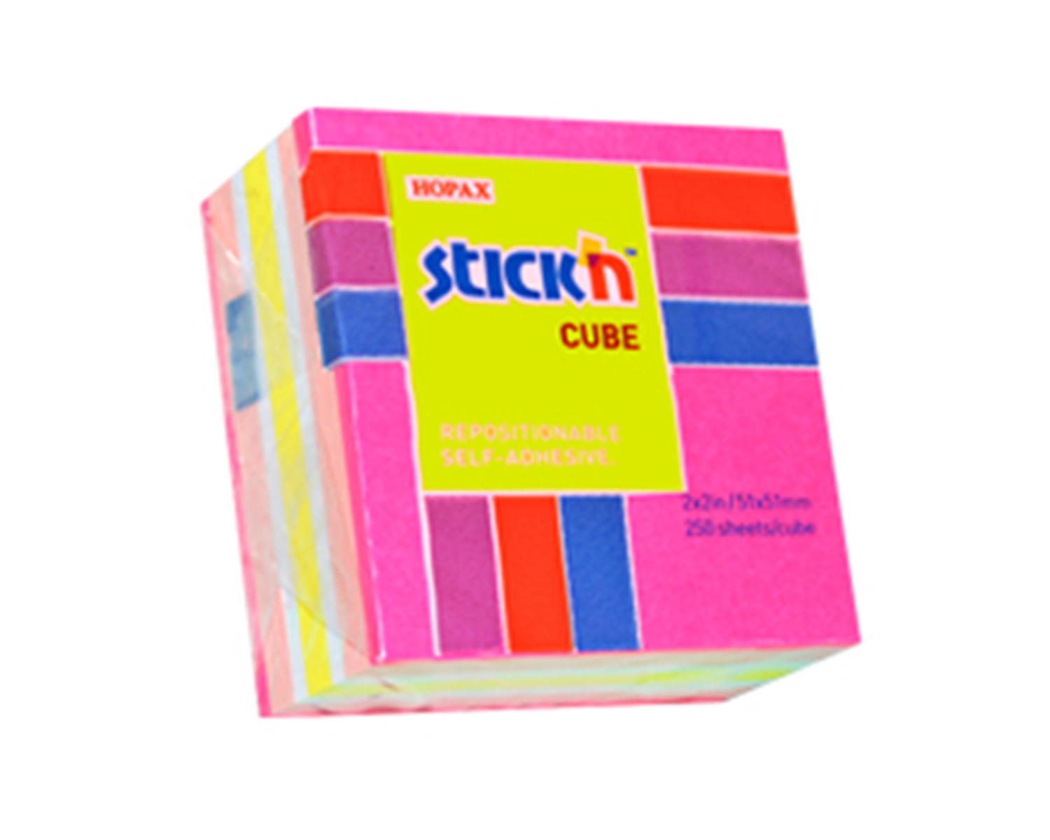 กระดาษโน๊ตกาวในตัว StickN Cube 21533 คละสี 2นิ้ว.x2นิ้ว