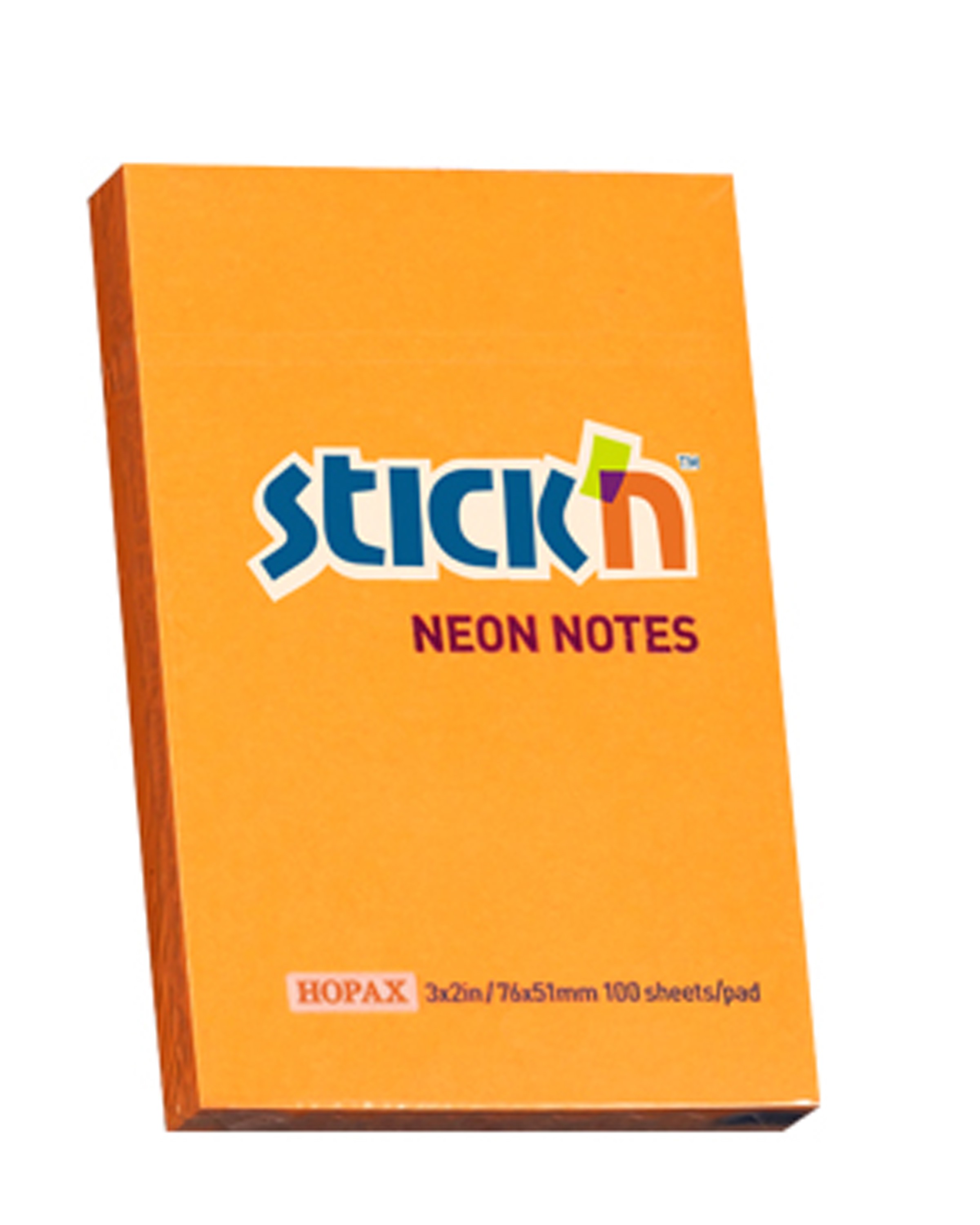กระดาษโน๊ตกาวในตัว Stickn 21160 สีส้ม 2x3 นิ้ว(1x100)