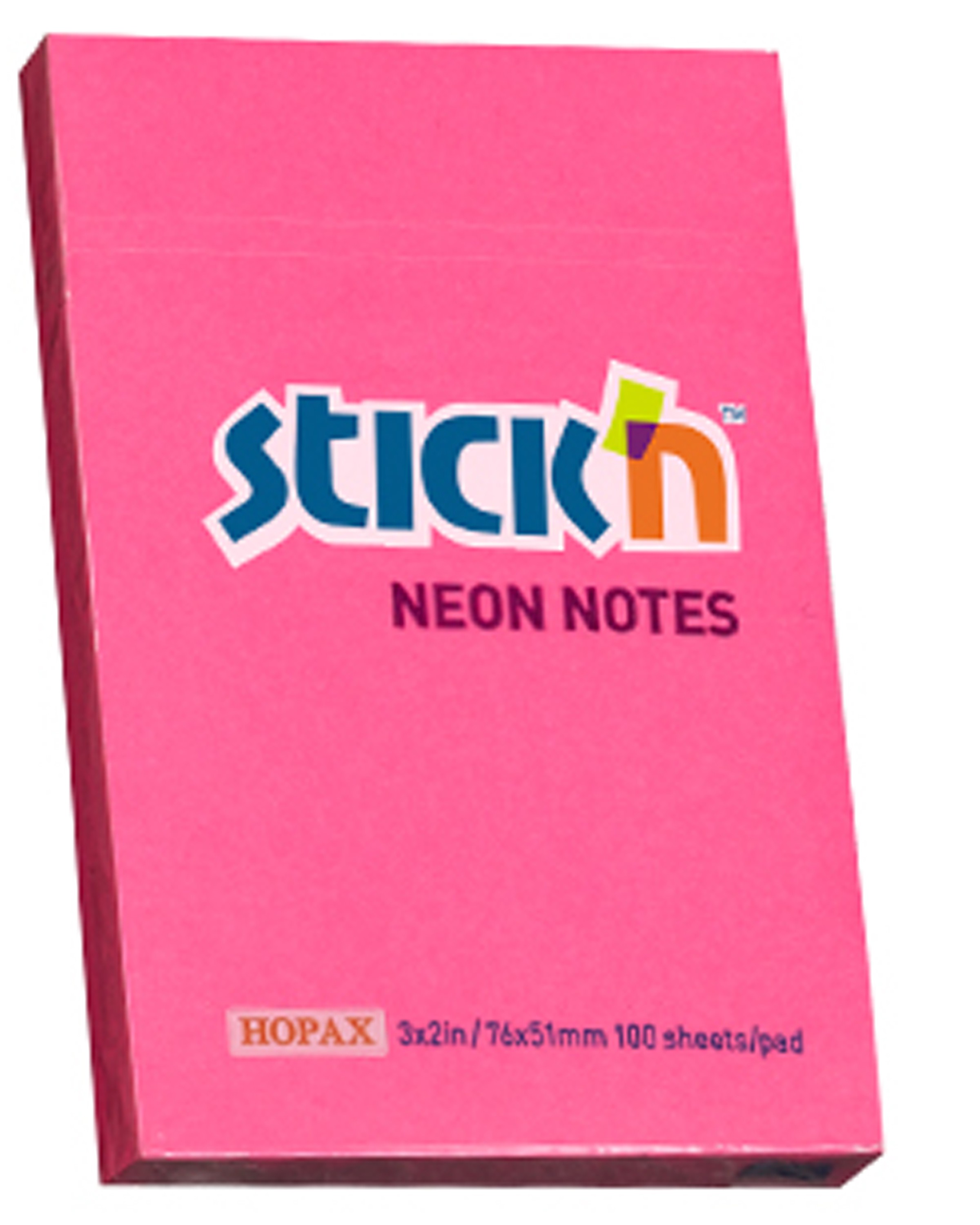 กระดาษโน๊ตกาวในตัว Stick'n 21161 สีบานเย็น 3x2 นิ้ว (1x100)