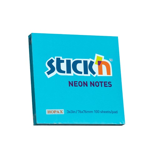 กระดาษโน๊ตกาวในตัว StickN 21209 สีฟ้าเข้ม 3x3 นิ้ว