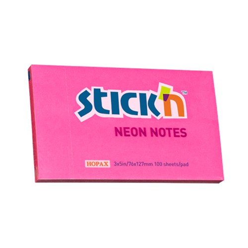 กระดาษโน๊ตกาวในตัว StickN 21169 สีบานเย็น 3x5 นิ้ว (1x100)