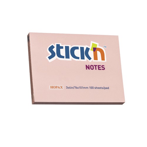 กระดาษโน๊ตกาวในตัว Stick'n 21151 สีชมพู 3x4 นิ้ว (1x100)