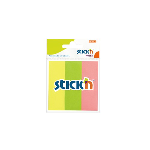 กระดาษโน๊ตกาวในตัว Stickn 21129 3x1 (50x3สี)
