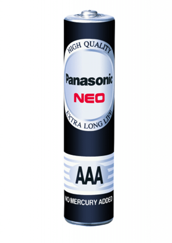 ถ่านไฟฉาย Panasonic NEO R03NT/2SL สีดำ AAA (1x2ก้อน)