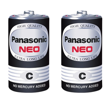 ถ่านไฟฉาย Panasonic NEO R14NT/2SL สีดำ C (แพ็ค2ก้อน)