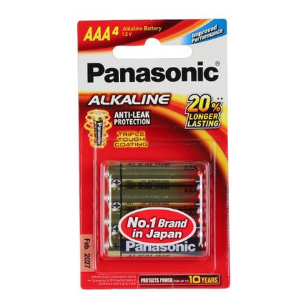 ถ่าน Panasonic ALKALINE LR03T/4B AAA(1x4)