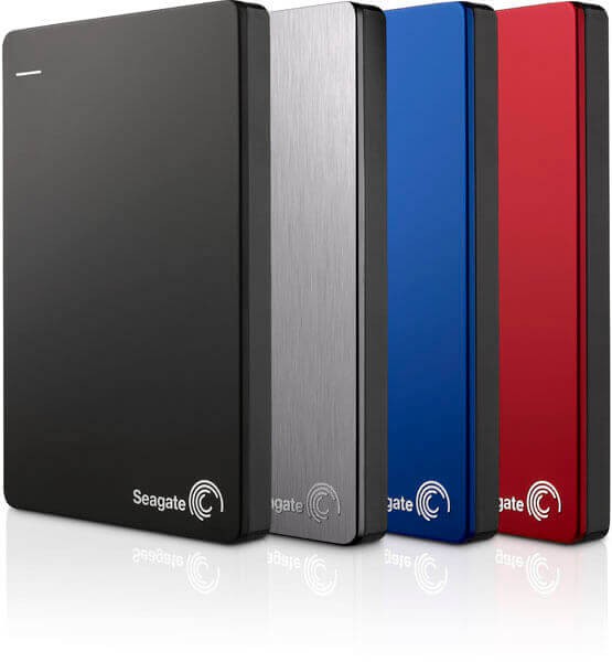 ฮาร์ดดิสก์ Seagate New Backup Plus Portable (Slim) External HDD 1TB สีเงิน