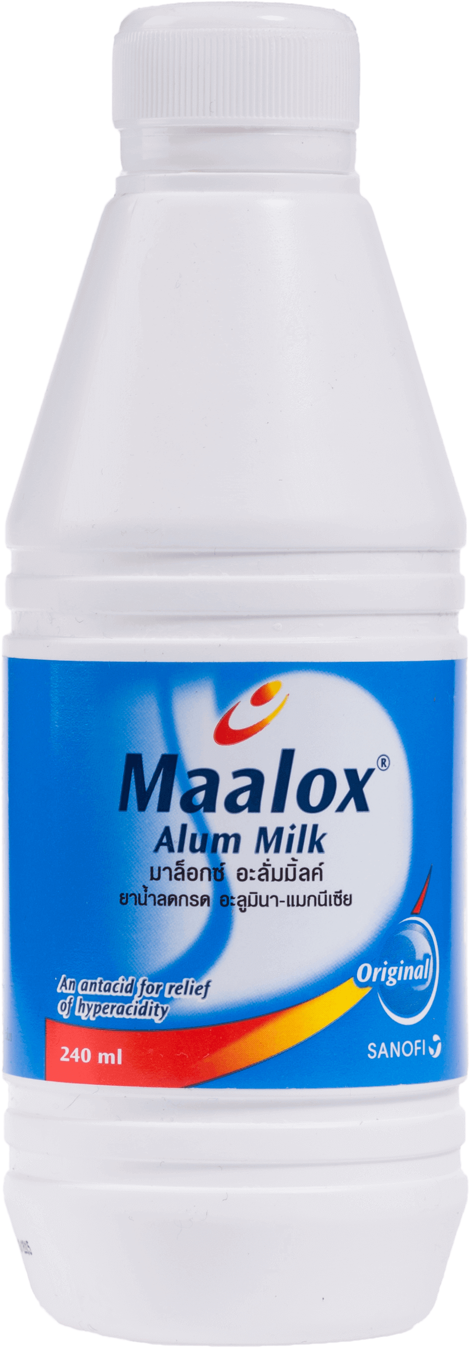 ยาลดกรดในกระเพาะอาหาร Maalox Alum Milk ขนาด 240 มล.