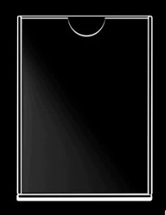 กรอบป้ายอะคริลิคติดผนัง ขนาด A4 หนา2มม. (แนวตั้ง)