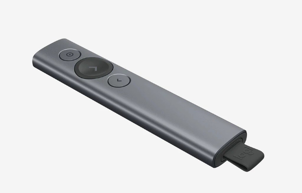 รีโมทพรีเซนไร้สาย Logitech SPOTLIGHT สีเทา