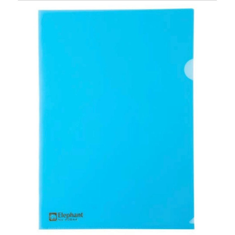 แฟ้มซองพลาสติก ตราช้าง 405 สีฟ้า (1x12)