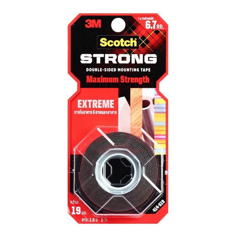เทปกาวสองหน้าแรงยึดติดสูง 3M Scotch  414-S19 ขนาด 19MMX1.5M
