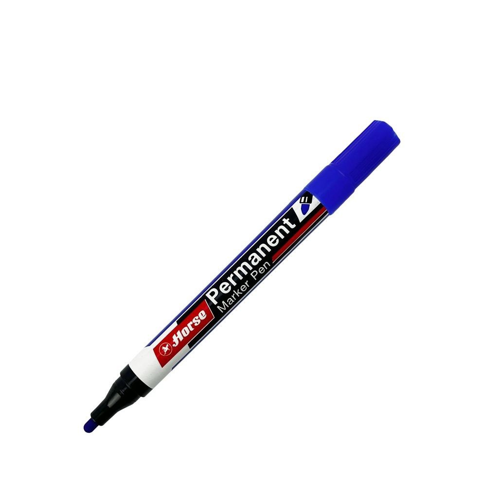 ปากกาเคมีหัวกลม ตราม้า H-44 สีน้ำเงิน 2 มม.
