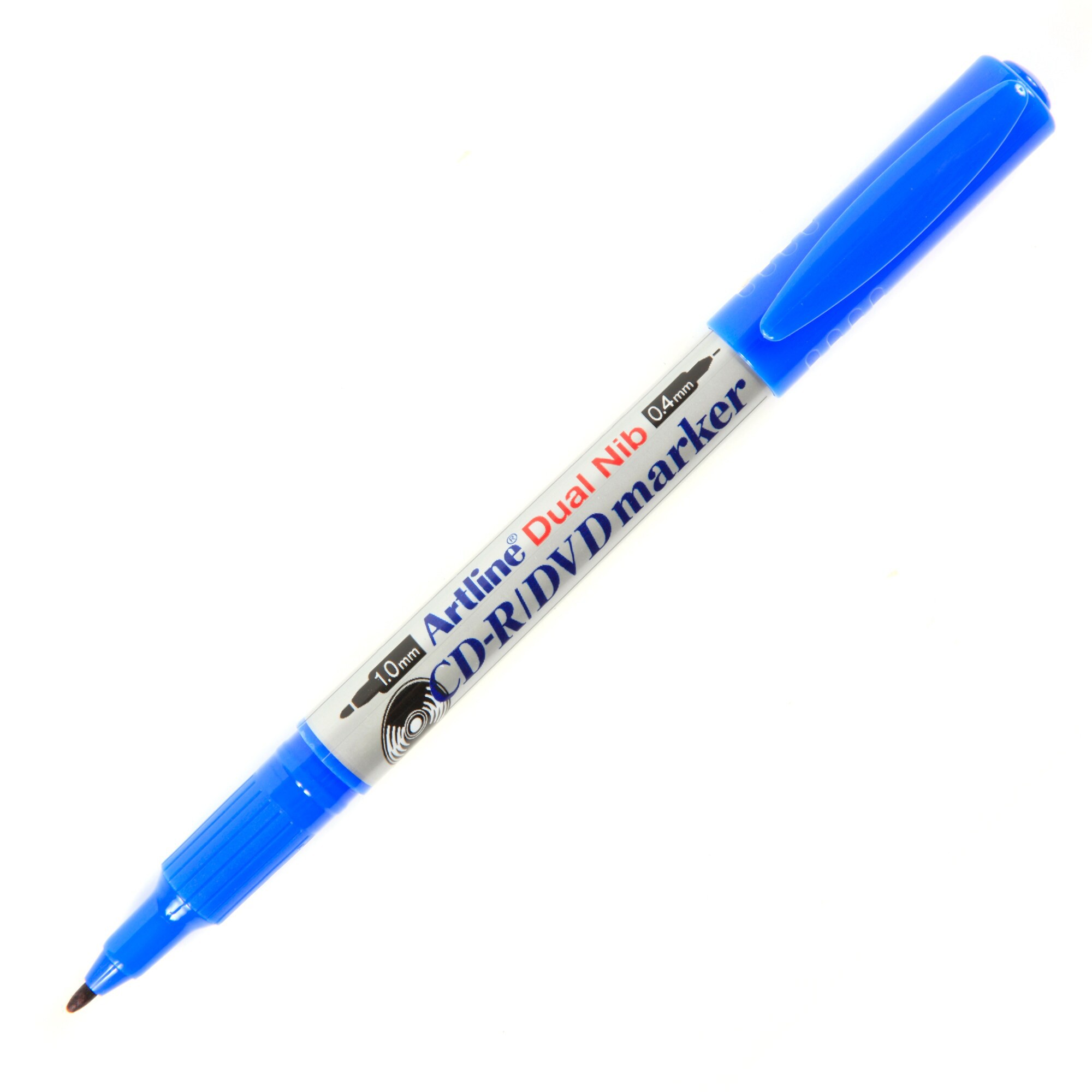 ปากกาเขียน CD 2 หัว Artline EK-841 สีน้ำเงิน 0.5/1.0 มม.
