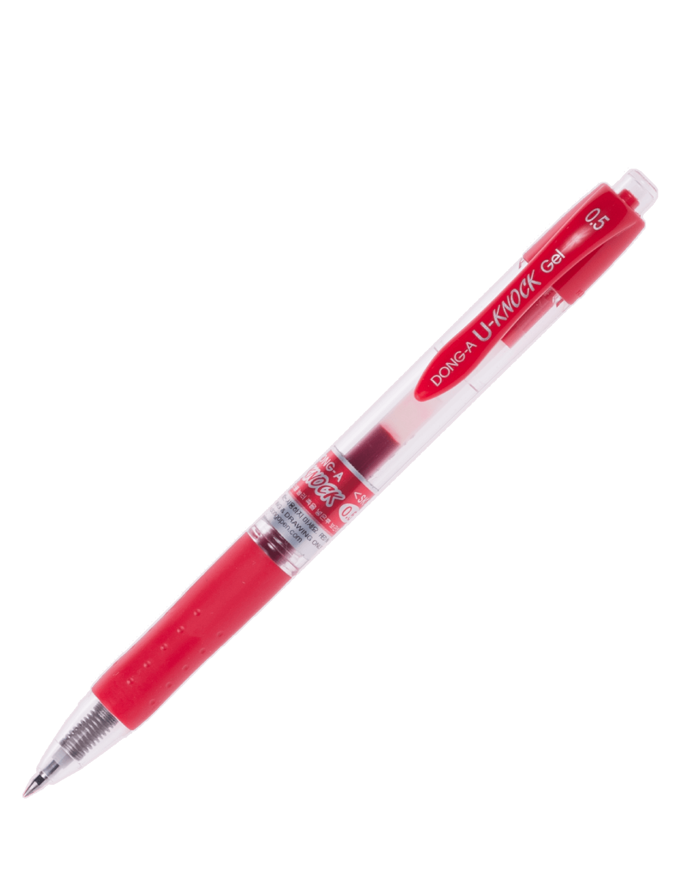 ปากกาหมึกเจล Dong-A U-Knock สีแดง 0.5 มม.
