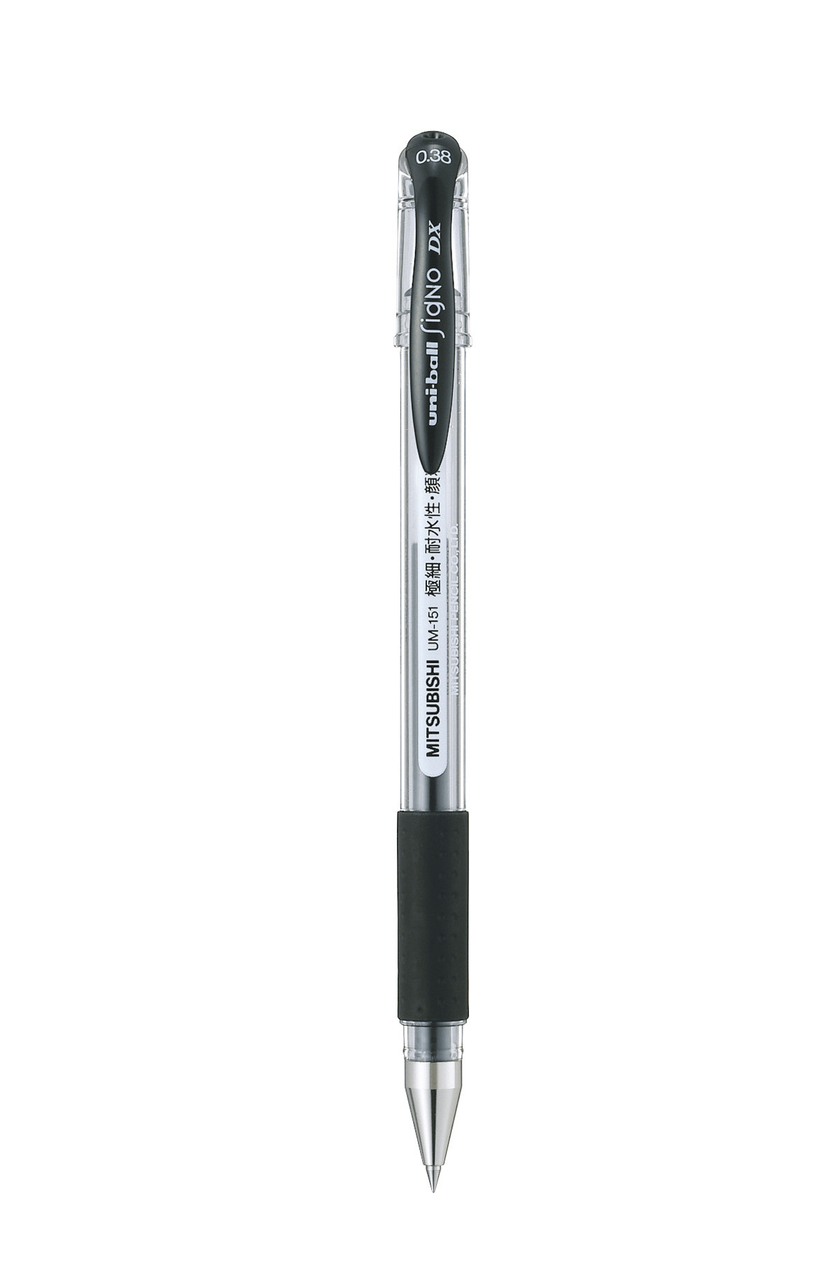 ปากกาหมึกเจล uni Signo DX UM-151 สีดำ 0.38 มม.