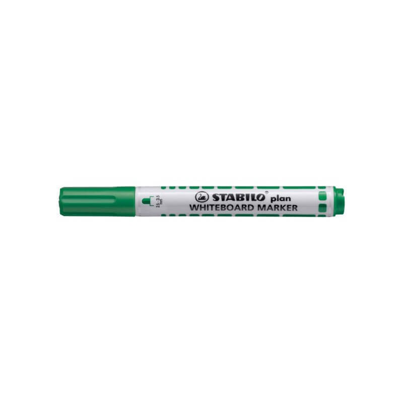 ปากกาไวท์บอร์ดหัวกลม Stabilo Plan #641/36 สีเขียว