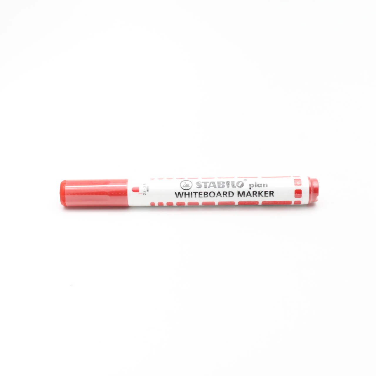 ปากกาไวท์บอร์ดหัวกลม Stabilo Plan #641/40 สีแดง