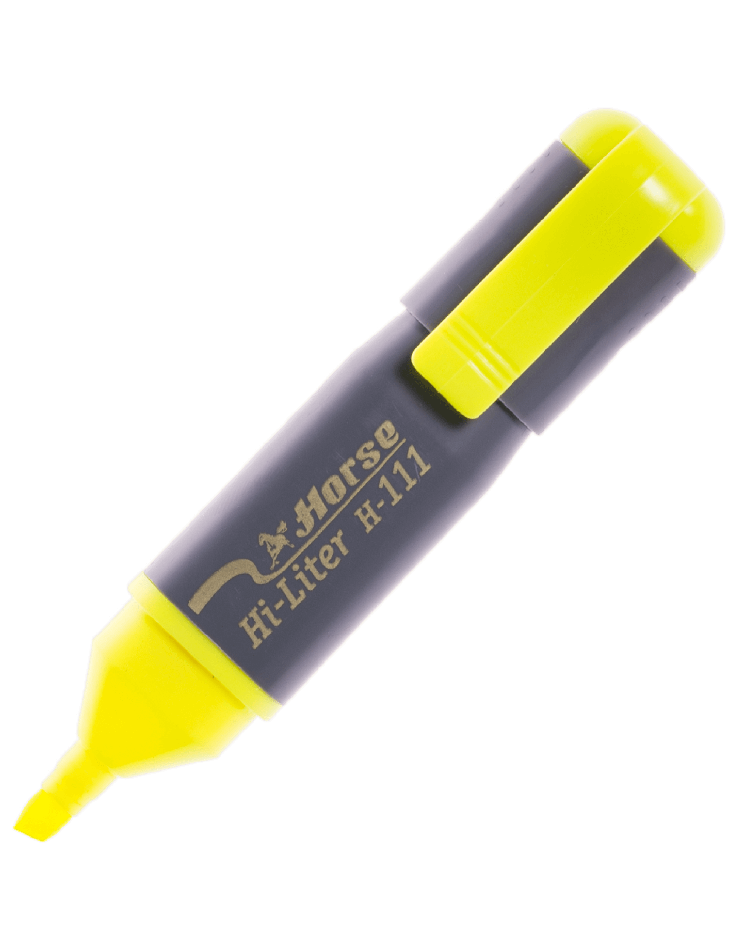 ปากกาเน้นข้อความ ตราม้า H-111 สีเหลือง