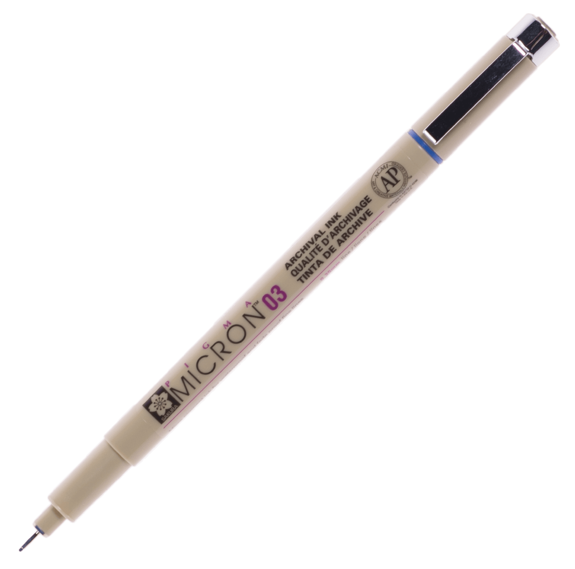 ปากกาหัวเข็ม SAKURA Pigma XSDK สีน้ำเงิน 03 ขนาด 0.35 มม.