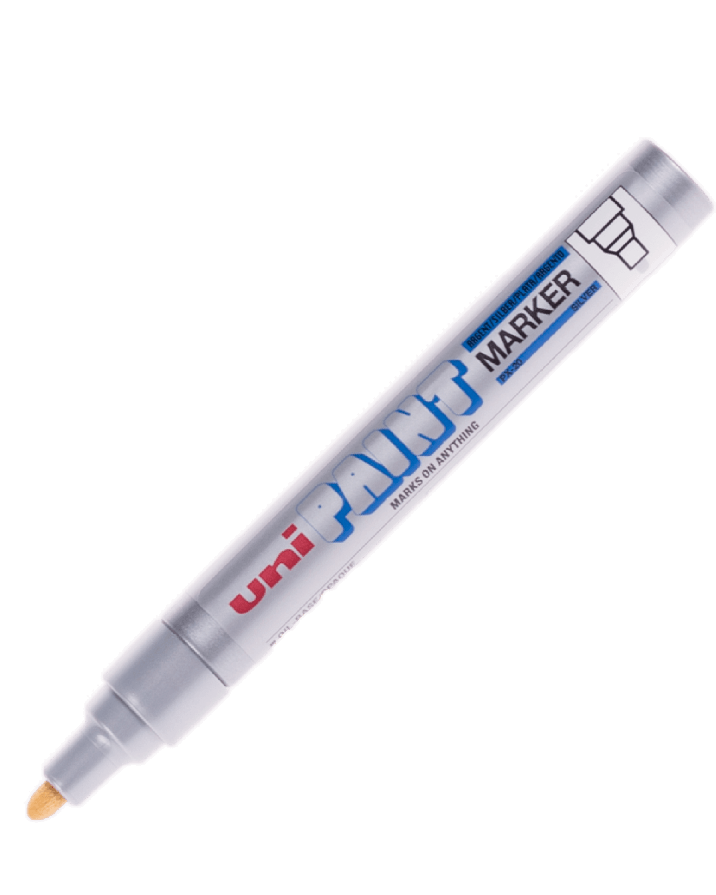 ปากกาเพ้นท์ uni PX-20 สีเงิน 2.0 มม.