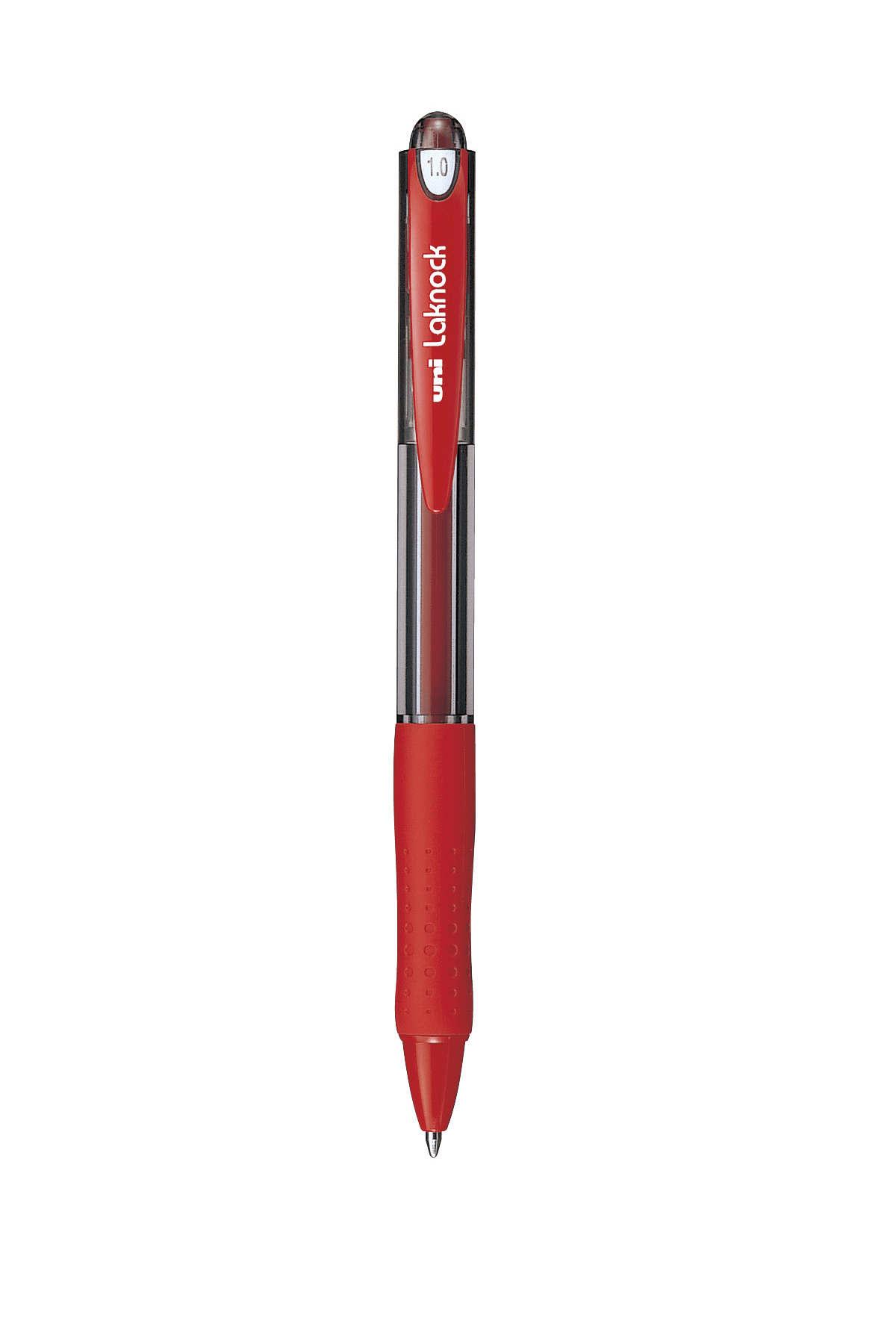 ปากกาลูกลื่นแบบกด uni Laknock SN-100 สีแดง 1.0 มม.