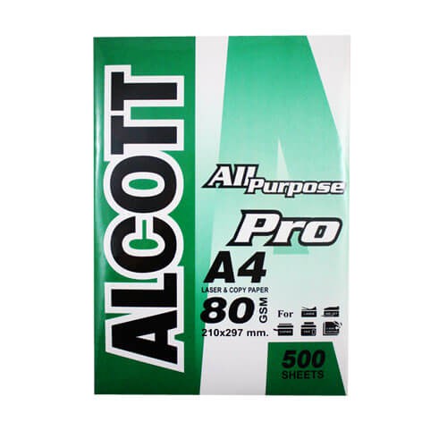 กระดาษถ่ายเอกสาร A4 80 แกรม Alcott Pro เขียว