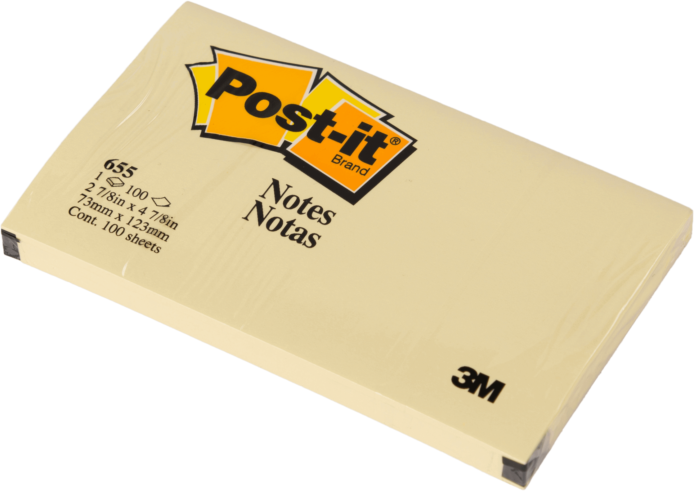 กระดาษโน๊ตกาวในตัว Post-it Notes Canary 655 สีเหลือง