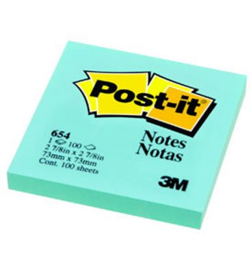 กระดาษโน๊ตกาวในตัว Post-it  สีฟ้า 654-BE