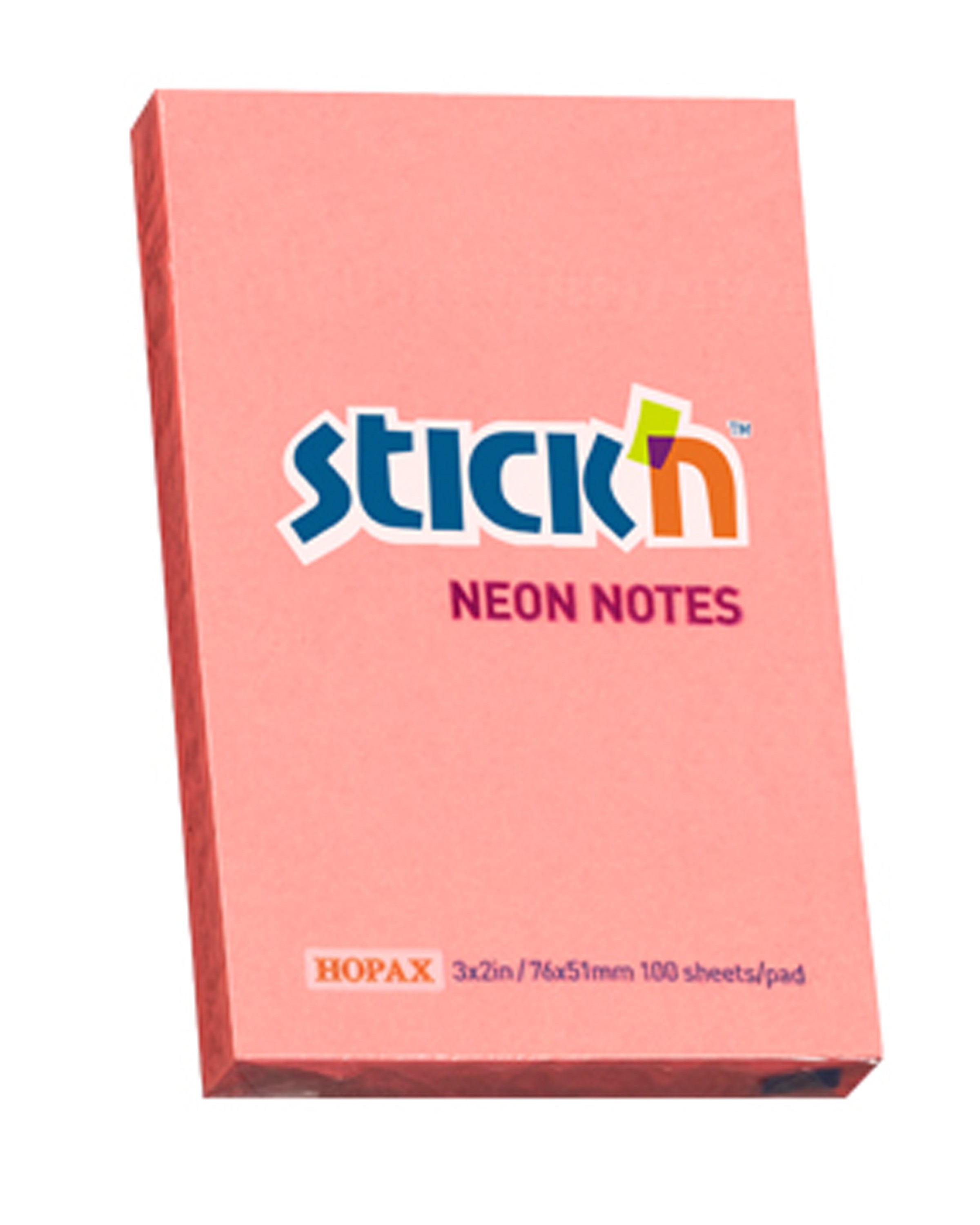 กระดาษโน๊ตกาวในตัว StickN 21162 สีชมพู 3x2 นิ้ว (1x100)
