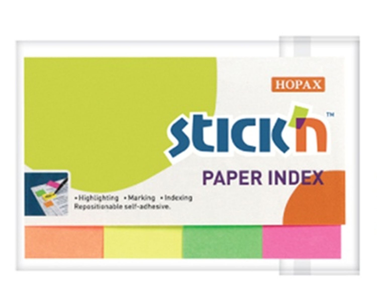 กระดาษโน้ตอินเด็กซ์ Stickn 21205 2x5 ซม. คละสี