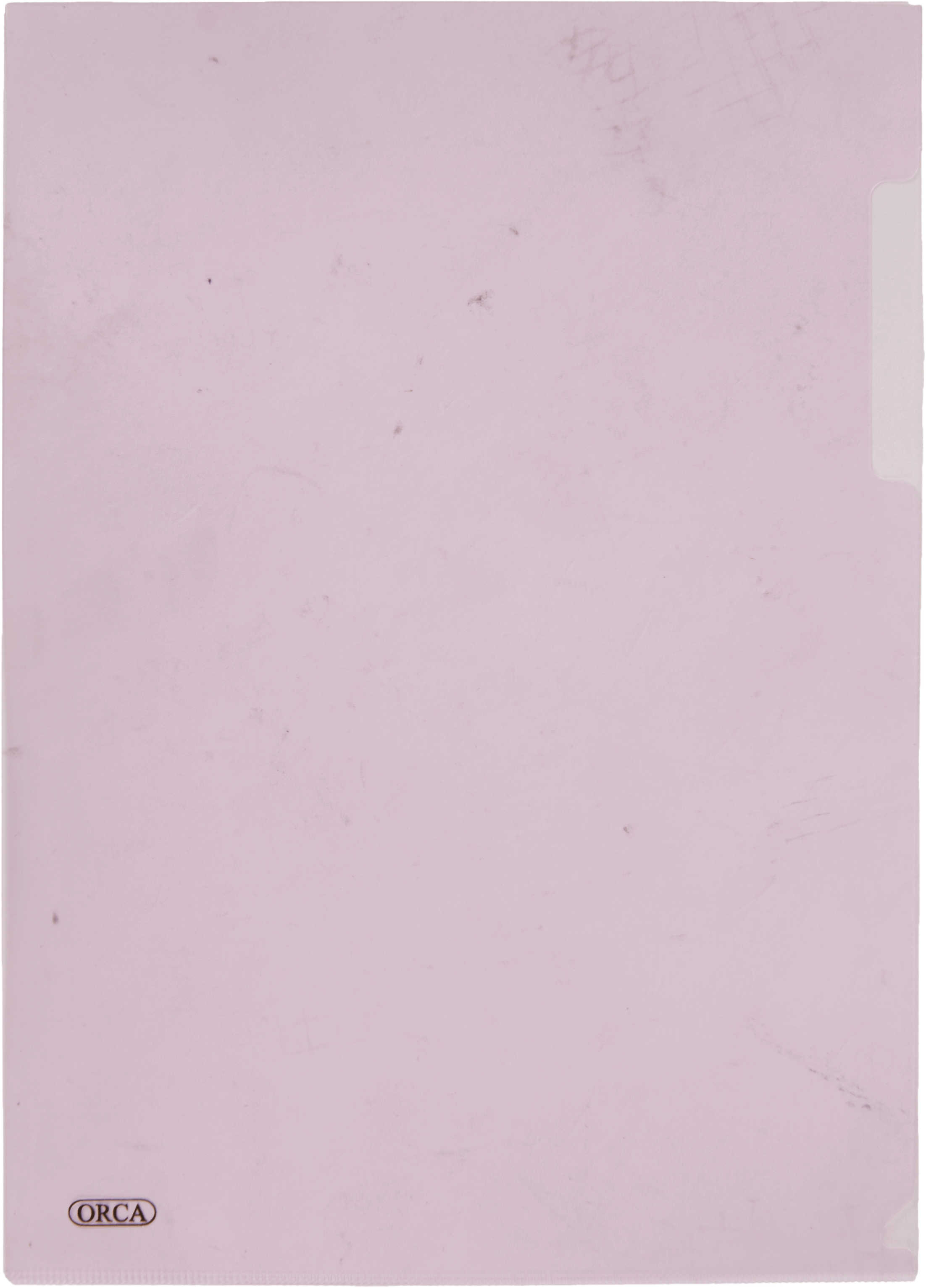 แฟ้มซองพลาสติก Orca 1 ชั้น สีชมพู A4 (1x12)