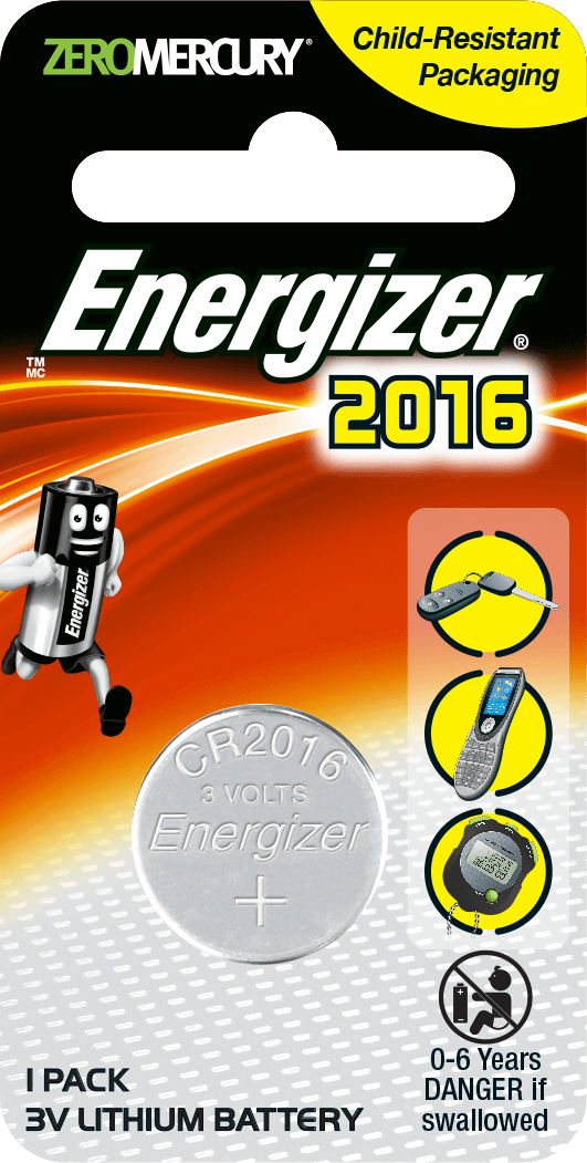 ถ่านกระดุม/ถ่านขนาดเล็ก Energizer  ECR-2016