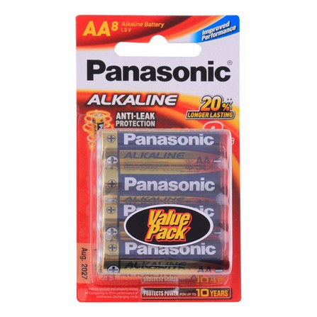 ถ่าน Panasonic ALKALINE LR6T/8B AA (1x8)