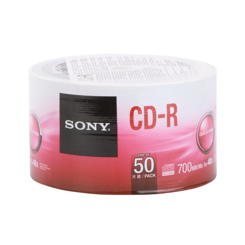 CD-R ชนิดแผ่นเปลือย SONY 1X-48X 700MB (50 แผ่น)