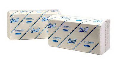 กระดาษเช็ดมือ 1 ชั้น แบบแผ่น Scott Multi-Fold #28610 (16x250แผ่น)