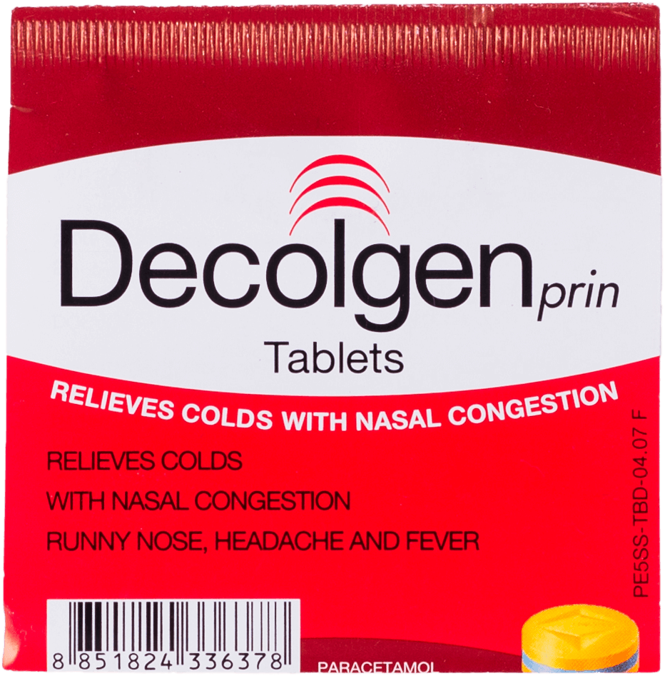 ยาเม็ด บรรเทาอาการหวัด คัดจมูก Decolgen