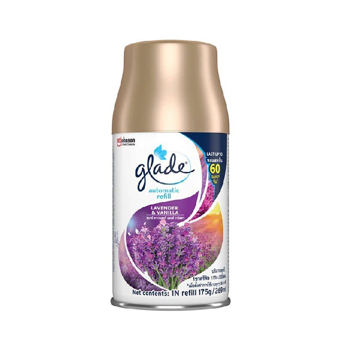 Refill น้ำหอมปรับอากาศ Glade ออโตเมติก กลิ่นลาเวนเดอร์แอนด์วนิลา 269 ml. (175 กรัม)